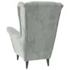 Rear view of a gray armchair on a white background. Anteprima dell’immagine prodotto