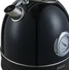 Close-up of a black electric kettle with a temperature gauge. Produktbild-Vorschau