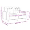 2-osobowa sofa, czarna, 120 cm, sztuczna skóra Podgląd zdjęcia produktu 9
