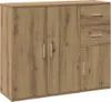 A wooden sideboard with three doors and three drawers. Náhled obrázku produktu