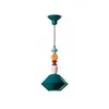 Ferroluce Lariat lampa wisząca 56cm turkusowa okrągła Podgląd zdjęcia produktu 4