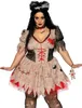 Voodoo-Kostüm für Damen in Übergröße Halloween-Kostüm Produktbild-Vorschau 1
