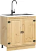 vidaXL Armoire SKI Marron miel 80 x 46 x 81 cm Bois de pin Voir les images du produit 3