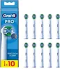 A product package for Oral-B Pro Precision Clean toothbrush heads, with a display of 10 brush heads. Voir les images du produit