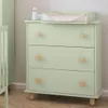 ZEE LUMI Mint 83x93x48 cm Wickelkommode mit 3 Schubladen Produktbild-Vorschau 1