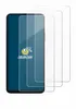 Three screen protectors are shown layered over a smartphone. Produktbild-Vorschau