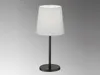 Tischlampe - Schwarz - Weiß - Metall - Stoff - H 30 cm Produktbild-Vorschau 3