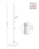 Dřevěný věšák bílý 175cm MODERN Náhled obrázku produktu 7