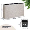 CASARIA® Blumenkasten 4 Innentöpfe Polyrattan Herausnehmbar Produktbild-Vorschau 3