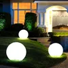 2er Set LED Solarleuchte, Kugel weiß, H 42,5 cm Produktbild-Vorschau 4