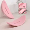 Two pink balance boards are shown, one leaning against a wall and the other on the floor. Inset images show close-ups of the product's features. Podgląd zdjęcia produktu