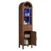 Merax Badezimmerschrank mit LED, Badschrank Hochschrank mit Produktbild-Vorschau 10