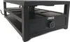 A black electric raclette grill with a two-tiered design and a control knob on the front. Produktbild-Vorschau