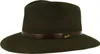 Borsalino Outdoor Traveller Filzhut Country mit dreifarbiger Lederband-Garnitur in grün