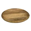 Holzteller Dekoteller rund hellbraun 37 cm Kerzenteller Produktbild-Vorschau 1