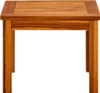 A wooden side table with a slatted top. Voir les images du produit