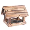 A wooden bird feeder filled with sunflower seeds, presented against a white background. Podgląd zdjęcia produktu