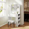 HOMCOM Schminktafel, make-uptafel met spiegel, lades en Productafbeelding-voorbeeld 2