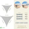 VOUNOT® Wasserdicht Sonnensegel Dreieckig mit Befestigung Produktbild-Vorschau 6