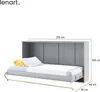 Schrankbett 90 x 200 Horizontal CP-06 Grau LENART CONCEPT Produktbild-Vorschau 3