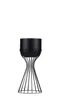 HowHomely | Portafiori - metallo - altezza 46 cm - nero - Anteprima dell’immagine prodotto 2
