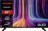 A Telefunken QLED TV displaying a colorful abstract image. Produktbild-Vorschau