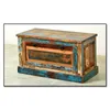 A rustic, multi-colored wooden chest or cabinet. Anteprima dell’immagine prodotto