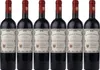 Six bottles of red wine are lined up against a white background. Produktbild-Vorschau