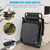 Klappbarer Liegestuhl mit Polsterauflage, 2-in-1 Sitz- und Produktbild-Vorschau 9