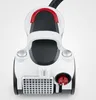 Top-down view of a white and black vacuum cleaner with red accents. Anteprima dell’immagine prodotto