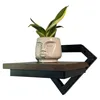 A shelf with a plant pot on it, isolated on a white background. Produktbild-Vorschau