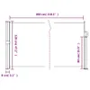 Tenda da Sole Laterale Retrattile Crema 117x300 cm Anteprima dell’immagine prodotto 9