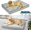 A collage of two images showing a dog on a dog bed, with an inset diagram illustrating the bed's support. Náhled obrázku produktu