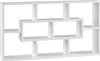 A white, multi-compartment wall shelf against a white background. Produktbild-Vorschau