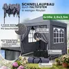 Faltpavillon 2,5 x 2,5 m Smoky Grau mit 4 Fußgewichten, 4 Produktbild-Vorschau 2