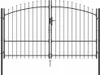 vidaXL Doppeltor WOERDEN 299,5 x 224,5 cm Stahl Grau Produktbild-Vorschau 1