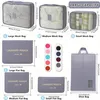 12er Set Packwürfel Weinrot Koffer Organizer Reisegepäck Produktbild-Vorschau 3