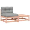 vidaXL Gartensofa ohne Armlehnen mit Kissen und Hocker Produktbild-Vorschau 1