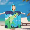 FEBE Badeponcho Kinder Dinosaurier Badetuch Mit Kapuze Produktbild-Vorschau 2