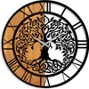 Opviq, Wooden- TNL1164, Nussbaumfarbe,Schwarz, Wanduhren, Produktbild-Vorschau 5