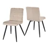 Two beige upholstered chairs with black metal legs are shown against a white background. Náhľad obrázku produktu