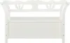 vidaXL Ławka biała 107x45x75,5 cm lite drewno jodła Podgląd zdjęcia produktu 3