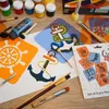 Šablóny na maľovanie pre deti, sada 8 kusov 15x15 cm Náhľad obrázku produktu 2