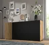 A modern living room with a sideboard, a floor lamp, and framed pictures on the wall. Podgląd zdjęcia produktu