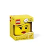 A yellow LEGO storage head container in its packaging. Produktbild-Vorschau
