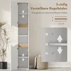 HOMCOM Úzká vysoká koupelnová skříňka se 2 dvířky a 2 Náhled obrázku produktu 5