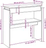 vidaXL Konsolentisch Weiß 80x30x80 cm Holzwerkstoff Produktbild-Vorschau 6