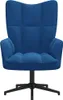 vidaXL Poltrona relax in velluto blu Anteprima dell’immagine prodotto 8