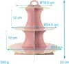 Intirilife etagere in cartone a 3 livelli in rosa - 30 / Anteprima dell’immagine prodotto 2
