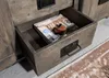MASSIVMOEBEL24 | Buffet 150x45 Manguier laqué Gris RAILWAY Voir les images du produit 5